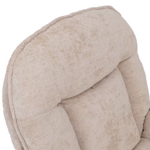 Fauteuil Relax Avec Repose-pieds Hwc-p32 Chenille (370 G/m²) Crème