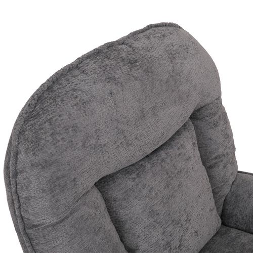 Fauteuil Relax Avec Repose-pieds Hwc-p32 Chenille (370 G/m²) Gris