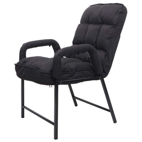 Chaise De Salle à Manger Hwc-k40 Dossier Réglable Métal Tissu/textile Noir
