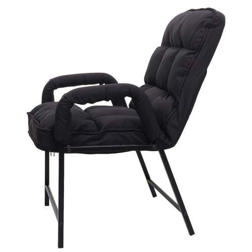 Chaise De Salle à Manger Hwc-k40 Dossier Réglable Métal Tissu/textile Noir