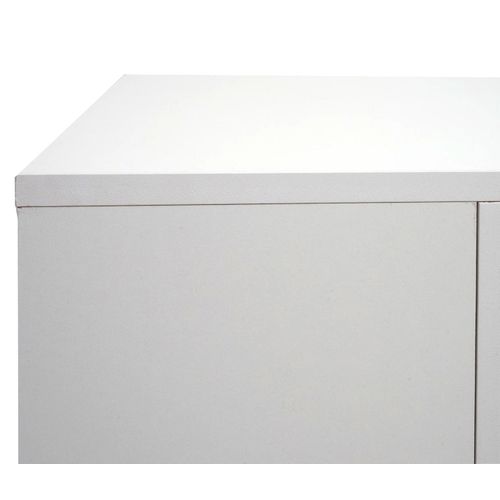 Meuble TV Hwc-l36 50x144x40cm Compartiment De Rangement, Blanc Brillant