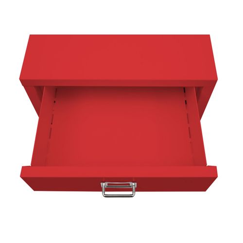 Caisson Roulant Hwc-l49 Métal 75x40x41cm 5 Tiroirs Rouge