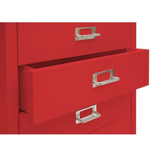 Caisson Roulant Hwc-l49 Métal 75x40x41cm 5 Tiroirs Rouge
