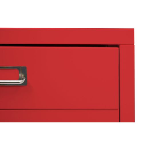 Caisson Roulant Hwc-l49 Métal 75x40x41cm 5 Tiroirs Rouge
