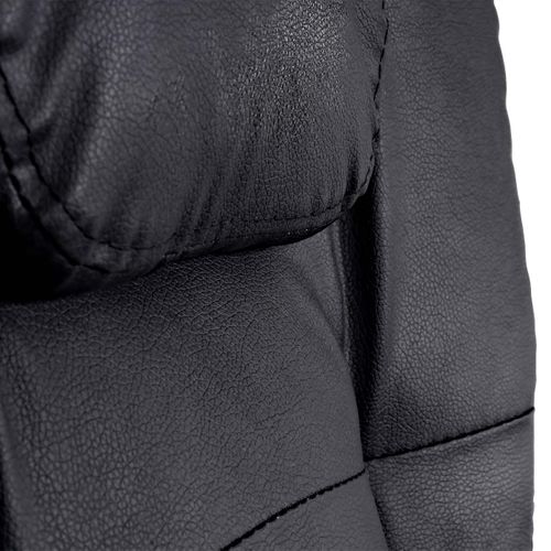 Chaise De Bureau Hwc-m80 Repose-pieds Extensible Similicuir Piétement Argenté Noir