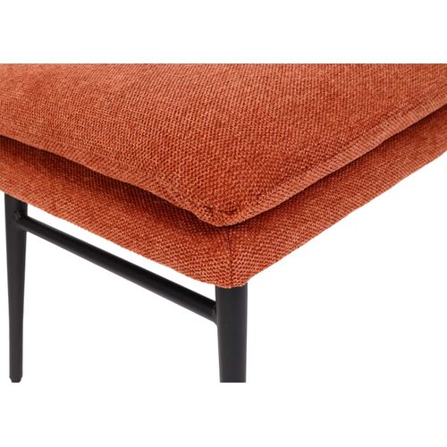 Banc 38x56x40 cm Tissu/textile Terre cuite-brun