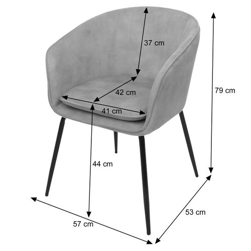 Lot De 6 Chaises De Salle à Manger Hwc-o28 (340g/m²) Métal Bleu
