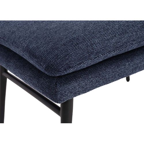 Banc 38x56x40 cm Tissu/textile Bleu