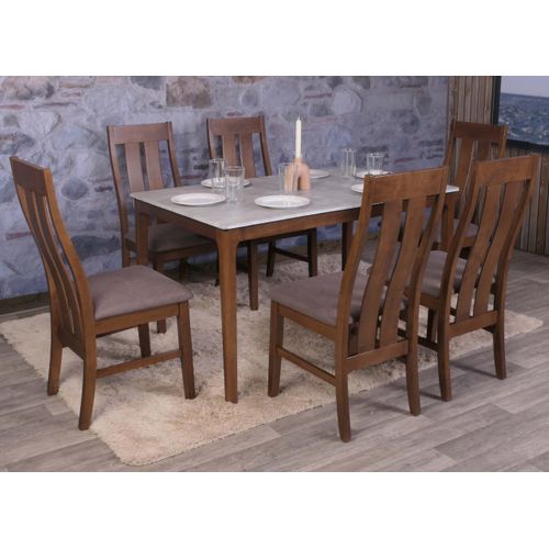 Lot De 6 Chaises De Salle à Manger Hwc-m58 Tissu/textile Bois Massif Foncé, Taupe