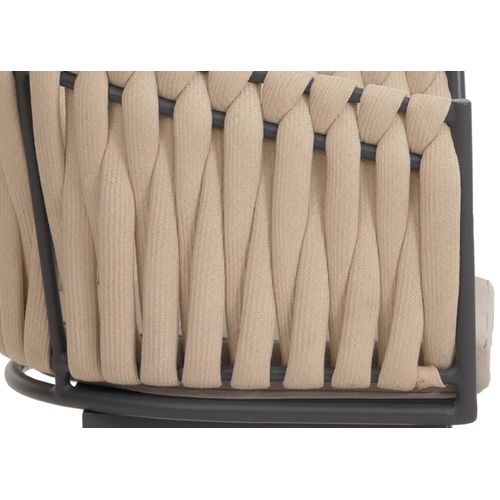 Lot De 6 Chaises De Salle à Manger En Aluminium Hwc-n38 Crème Coussin Marron Clair