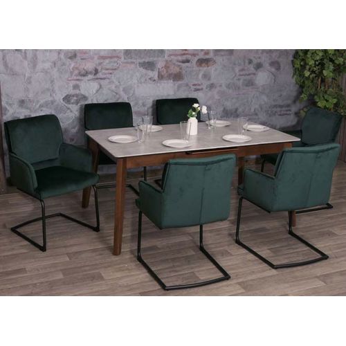 Lot De 6 Chaises Cantilever Hwc-n60 Mvg Vert