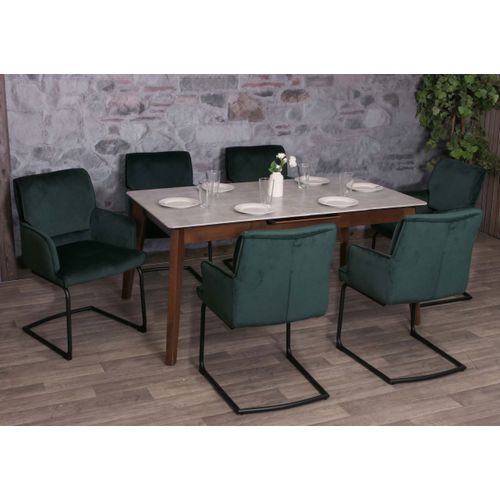 Lot De 6 Chaises Cantilever Hwc-n60 Mvg Vert