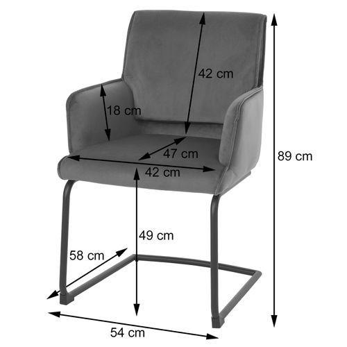 Lot De 6 Chaises Cantilever Hwc-n60 Mvg Vert