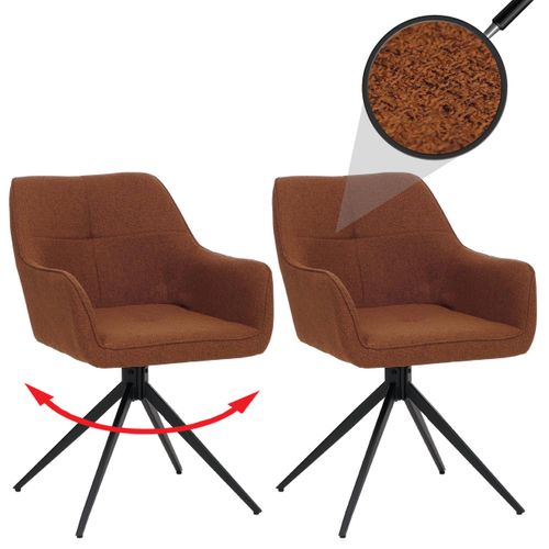 Lot De 2 Chaises De Salle à Manger Hwc-o47 270 G/m² Terre-cuite