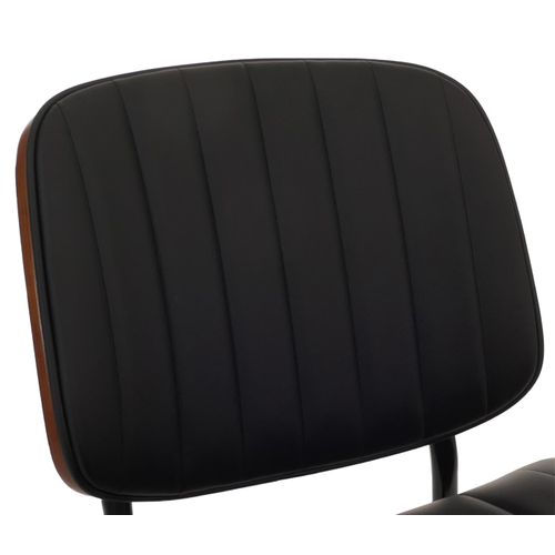 Lot De 6 Chaises De Salle à Manger Hwc-o44 Mvg Aspect Noyer, Noir