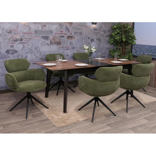 Lot De 6 Chaises De Salle à Manger Hwc-o77 (310 G/m²) Chenille   Rouge-brun