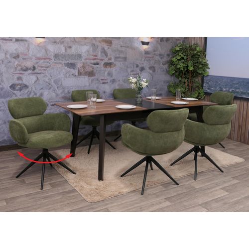 Lot De 6 Chaises De Salle à Manger Hwc-o77 (310 G/m²) Chenille   Rouge-brun