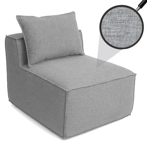 Fauteuil/accessoires Pour Canapé Hwc-o54 Partie Centrale 63x75x97cm Gris Clair