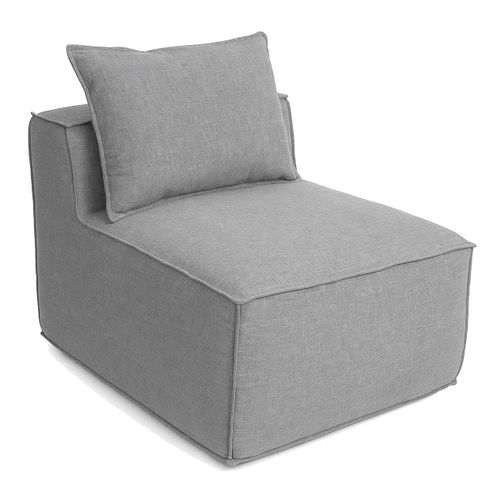 Fauteuil/accessoires Pour Canapé Hwc-o54 Partie Centrale 63x75x97cm Gris Clair