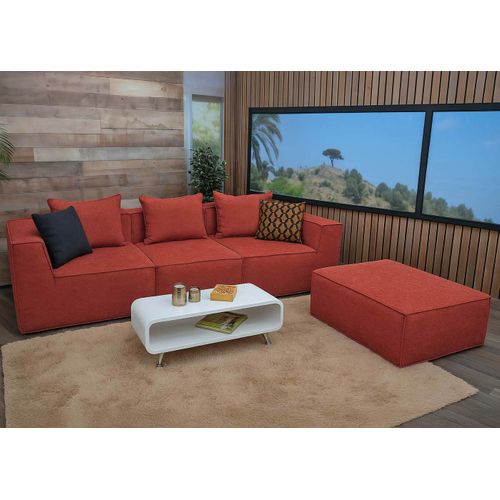 Ottomane/accessoire Pour Canapé Hwc-o54 38x97x70cm Terre Cuite