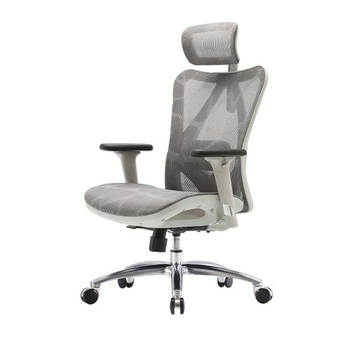 Sihoo Chaise De Bureau Ergonomique Charge Max. 150kg Gris/blanc