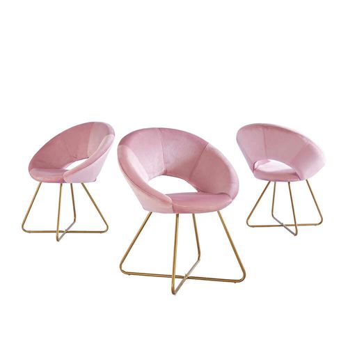 Chaise En Velours Selesa - Rose