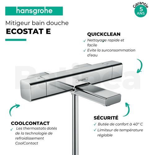Mitigeur Bain Douche Thermostatique Hansgrohe Ecostat E Chromé