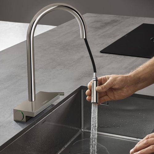 Robinet De Cuisine Avec Douchette Hansgrohe Aquno Select M81 170 3 Jets Chromé