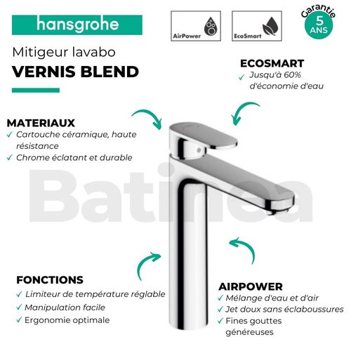 Mitigeur Lavabo Hansgrohe Vernis Blend, Chromé