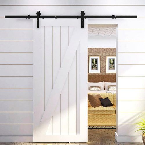 Quincaillerie Kit De Rail Pour Porte Coulissante, Système De Rail Apparent à Simple Ventail