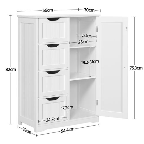 Armoire De Salle De Bain En MDF Blanc
