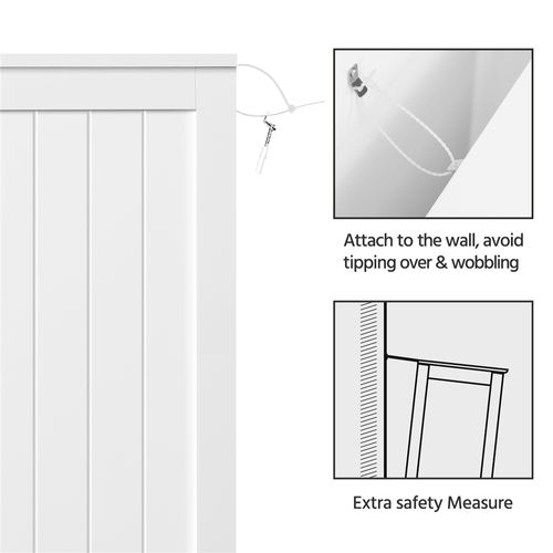 Armoire De Salle De Bain En MDF Blanc