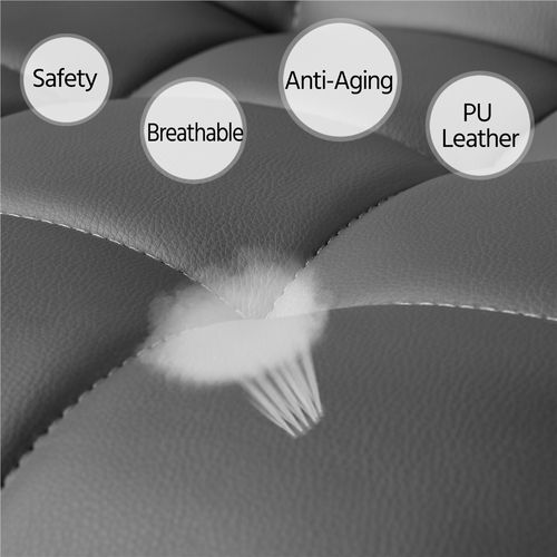 Chaise De Bureau En Simili Cuir Réglable En Hauteur Avec Cadre En Métal Électroplaqué, Gris