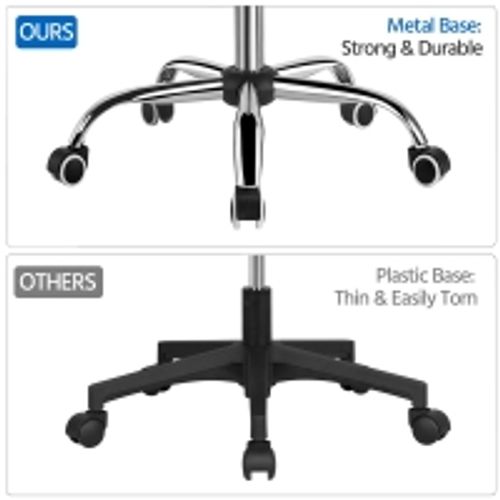 Chaise De Bureau En Simili Cuir Réglable En Hauteur Avec Cadre En Métal Électroplaqué, Gris