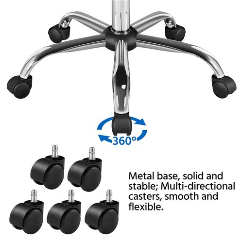 Chaise De Bureau Ergonomique Fauteuil De Bureau En Similicuir Chaise Réglable En Hauteur Noir