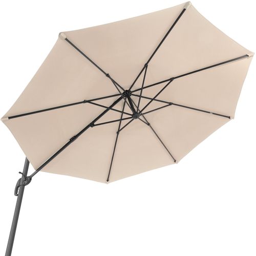 Parasol De Jardin Inclinable à Pied D. 300 Cm Avec Housse Beige