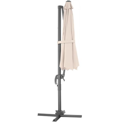 Parasol De Jardin Inclinable à Pied D. 300 Cm Avec Housse Beige