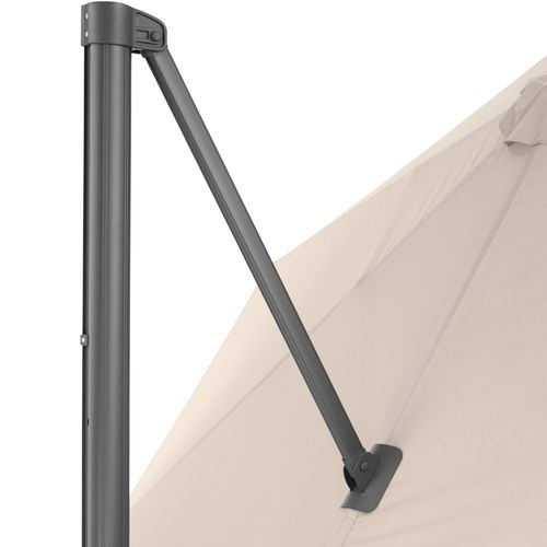 Parasol De Jardin Inclinable à Pied D. 300 Cm Avec Housse Beige