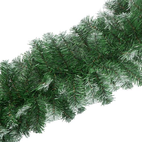 Guirlande De Noël Artificielle Avec Pointes Blanches Vert