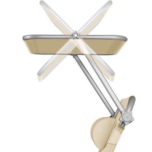 Lot De 2 Transats Pliables Acier Réglables 4 Positions Coussin Beige