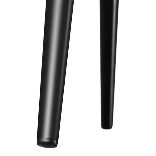 Chaise Rembourrée Aspect Velours Style Scandinave Gris/noir