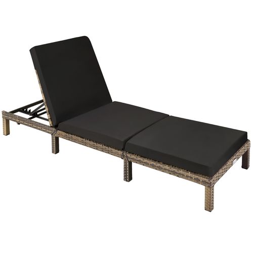 Bain De Soleil En Rotin Robuste Marron Naturel