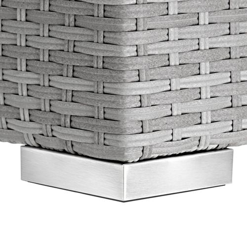 Lot 2 Bains De Soleil Design Luxueux Table Avec Rangement Gris Clair