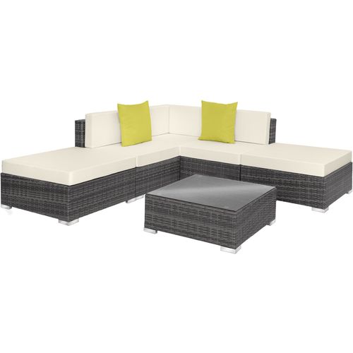 Canapé De Jardin Lounge En Rotin Gris  75 X 75 X 60 Cm