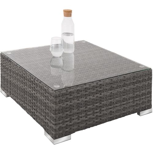 Canapé De Jardin Lounge En Rotin Gris  75 X 75 X 60 Cm