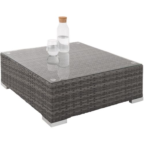 Canapé De Jardin Lounge En Rotin Gris 74 X 74 X 36 Cm