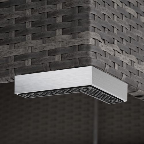 Canapé De Jardin Lounge En Rotin Gris 74 X 74 X 36 Cm