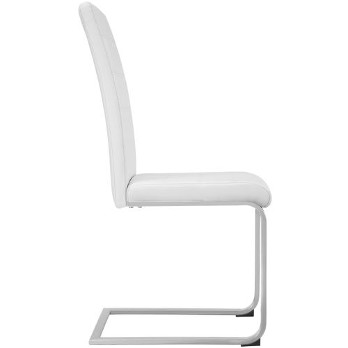Lot 6 Chaises De Salle à Manger Rembourrées Pieds En Métal Blanc