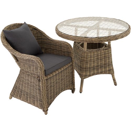 Salon De Jardin Marron Naturel  71 X 60 X 84 Cm