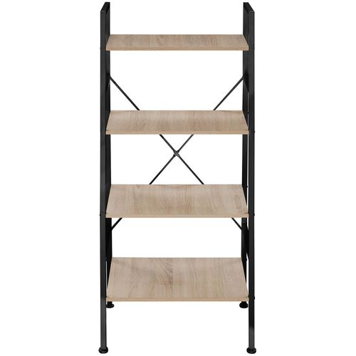 Etagère 4 Niveaux En Bois Style Industriel 57,5x35,5x139cm Bois Clair